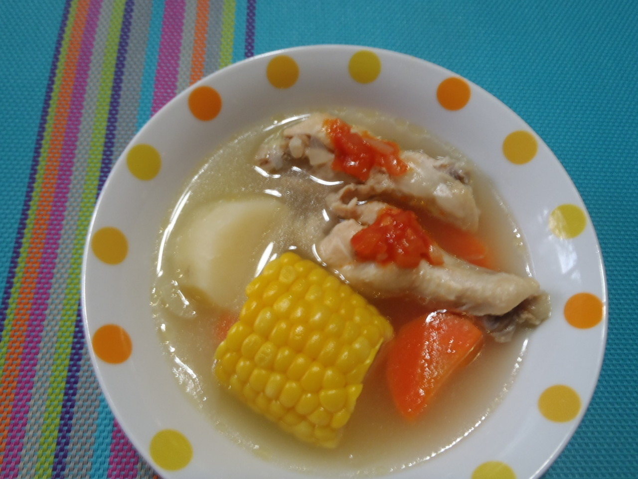 鶏とトウモロコシのスープ サンコーチョ コロンビア 世界の料理ショー とレシピ